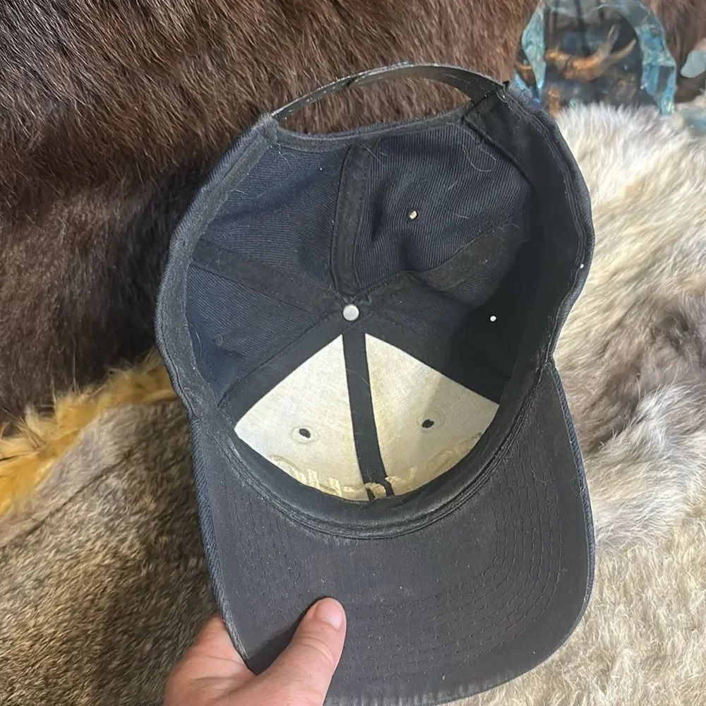Navy Cap with cream Embroidery OS (5235)